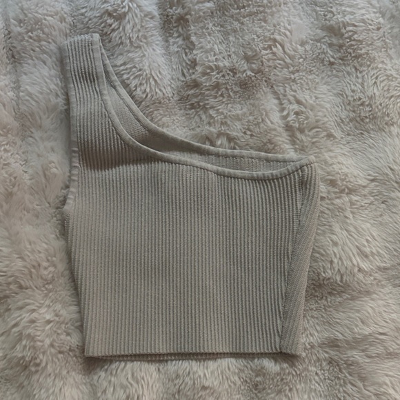 Babaton One-Shoulder Ribbed Knit Top - Picture 2 of 3